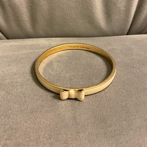 Kate Spade white bow bangle